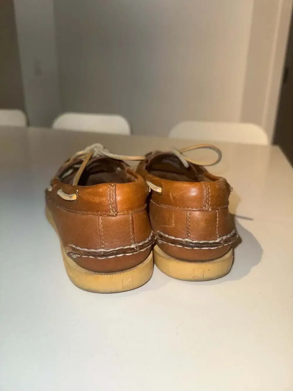 Sperry Top-Sider Authentic Original 2-Eye Boat Shoes Sahara Leather Size 7.5M